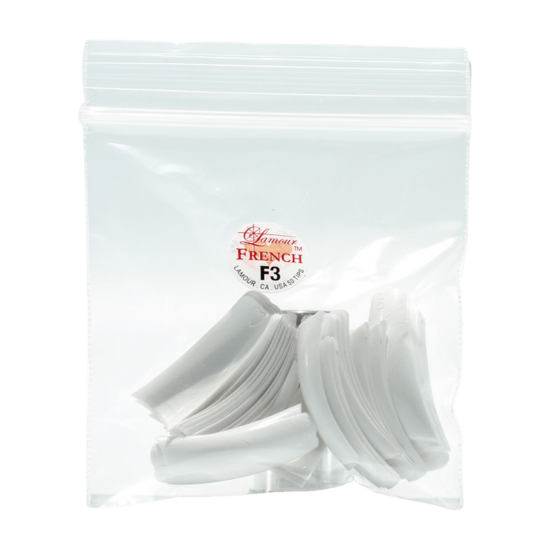 Lamour Snow French Nail Tips #3, Red Label