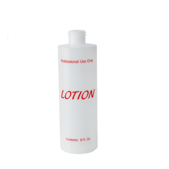 Printed Plastic Empty Bottle Lotion 8oz w/twist cap
