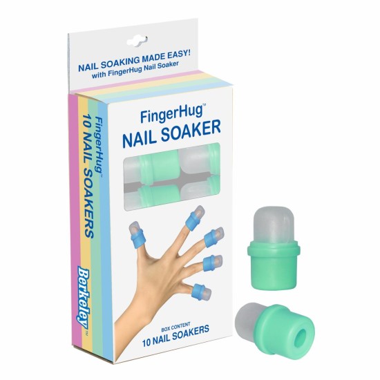 FingerHug 10-Pcs Nail Soaker Green