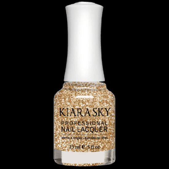 KiaraSky Nail Polish All In One Champagne Toas #5025, 0.5 fl oz