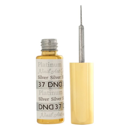 DND Nail Art Striper Platinum #37 Silver, 0.25 fl oz