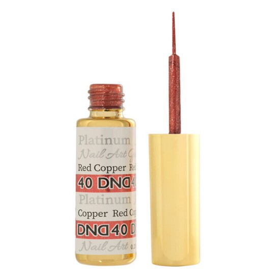 DND Nail Art Striper Platinum #40 Red Copper, 0.25 fl oz
