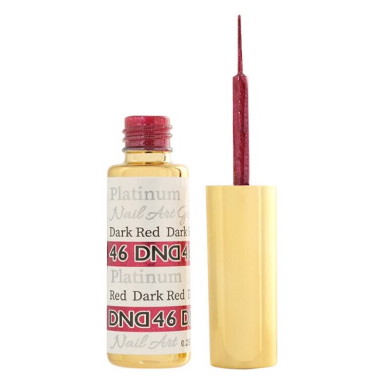 DND Nail Art Striper Platinum #46 Dark Red, 0.25 fl oz