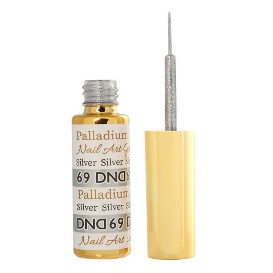 DND Nail Art Striper Palladium #69 Silver, 0.25 fl oz