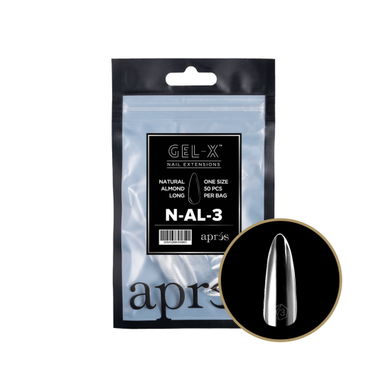 APRÉS  Natural Almond Long Size 03, Refill Tips