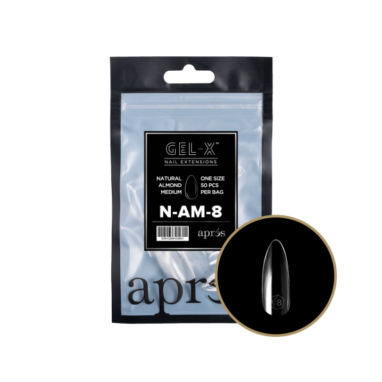 APRÉS  Natural Almond Medium Size 8, Refill Tips