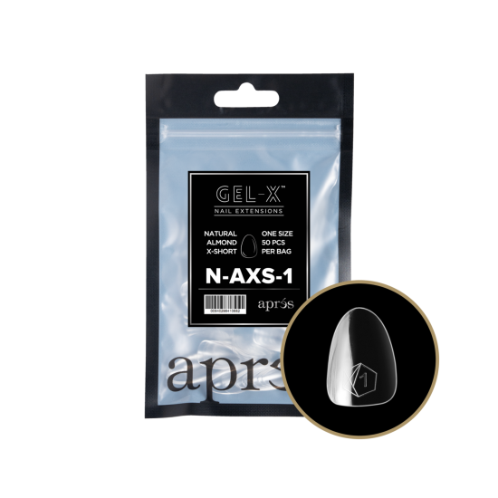Apres Gel X Natural Almond Extra Short Size 01 Refill Tips