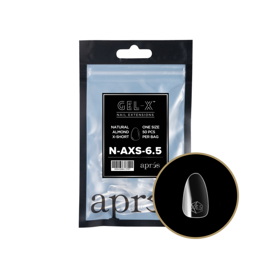 Après Gel-X Natural Almond Extra Short Size 6.5, Refill Tips