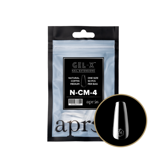 APRÉS  Natural Coffin Medium Size 04, Refill Tips
