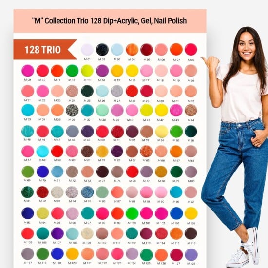 NotPolish Dip, Gel, Polish Trio "M" Collection, 128pc Bundle
