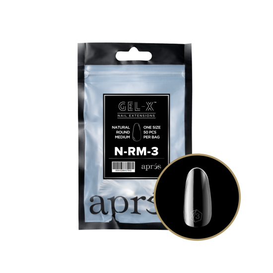 APRÉS  Natural Round Medium Size 03, Refill Tips