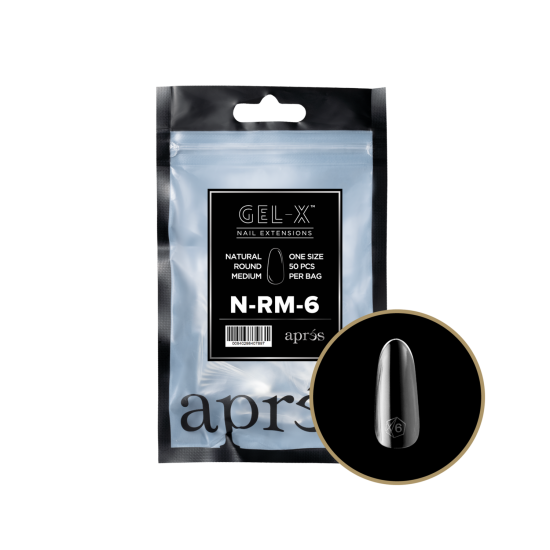 APRÉS  Natural Round Medium Size 06, Refill Tips