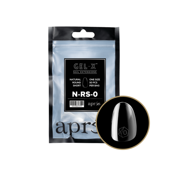 APRÉS  Natural Round Short Size 0, Refill Tips