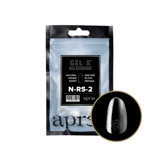 APRÉS  Natural Round Short Size 02, Refill Tips