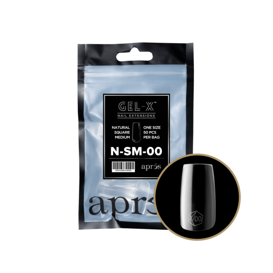 APRÉS  Natural Square Medium Size 00, Refill Tips
