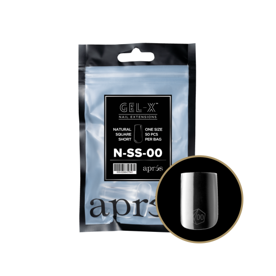 APRÉS  Natural Square Short Size 00, Refill Tips