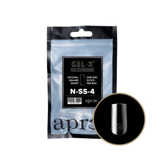 APRÉS  Natural Square Short Size 04, Refill Tips