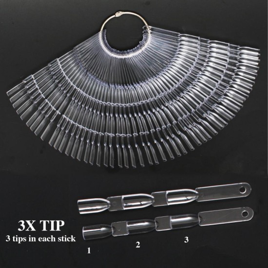 3X-Tip Ring of 50 Sticks Clear
