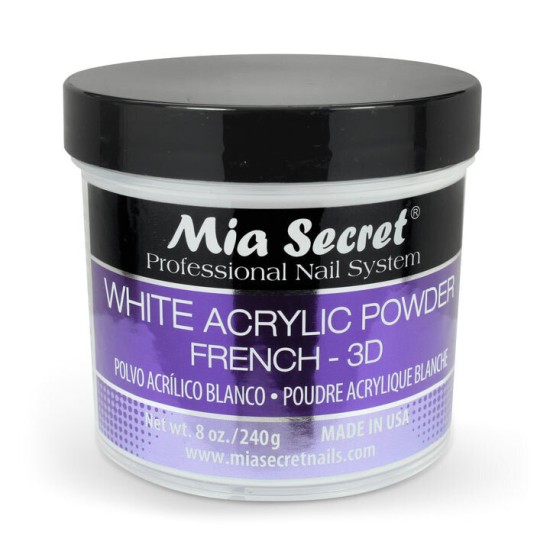 Mia Secret White Acrylic Powder, 8oz