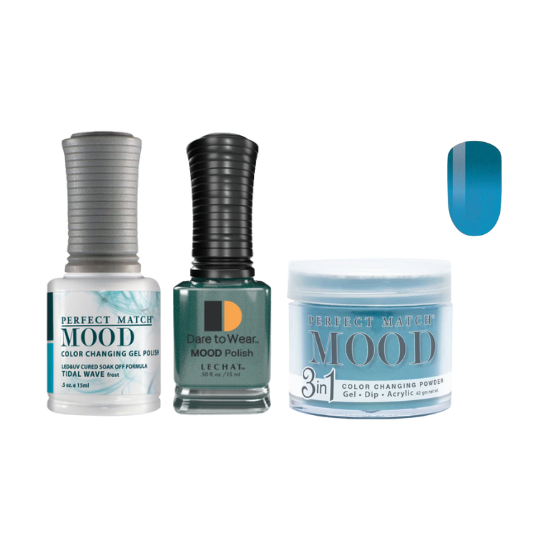 Lechat Dip, Gel, Polish Trio Tidal Wave #09 Mood Change, 3pc Bundle