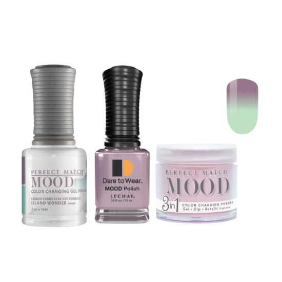 Lechat Dip, Gel, Polish Trio Island Wonder #31 Mood Change, 3pc Bundle