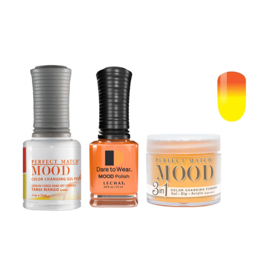 Lechat Dip, Gel, Polish Trio Tangi Mango #36 Mood Change, 3pc Bundle