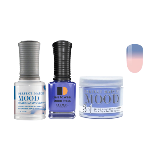 Lechat Dip, Gel, Polish Trio Breathtaking #51 Mood Change, 3pc Bundle