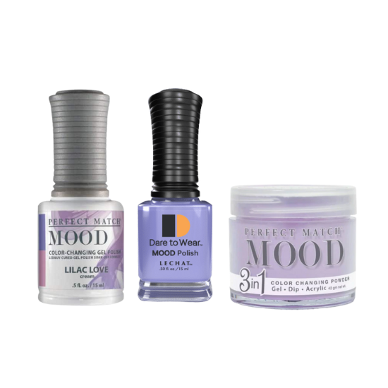 Lechat Dip, Gel, Polish Trio Lilac Love #68 Mood Change, 3pc Bundle