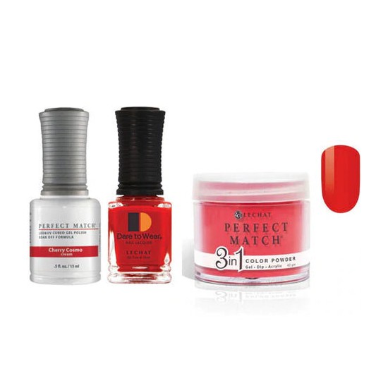 Lechat Dip, Gel, Polish Trio Cherry Cosmo #001, 3pc Bundle