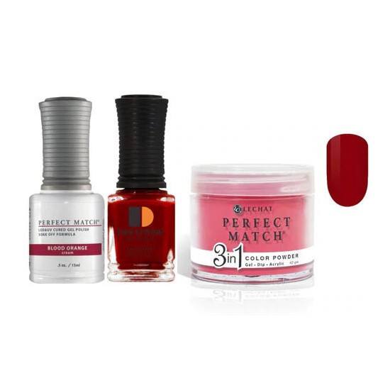 Lechat Dip, Gel, Polish Trio Blood Orange #010, 3pc Bundle