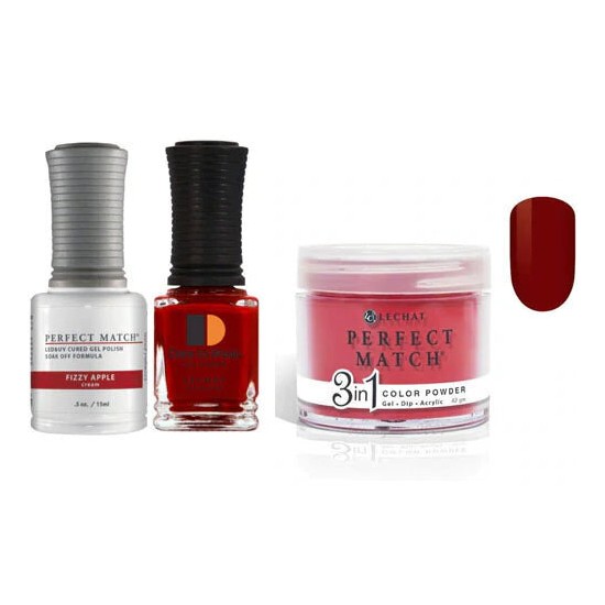 Lechat Dip, Gel, Polish Trio Fizzy Apple #023, 3pc Bundle