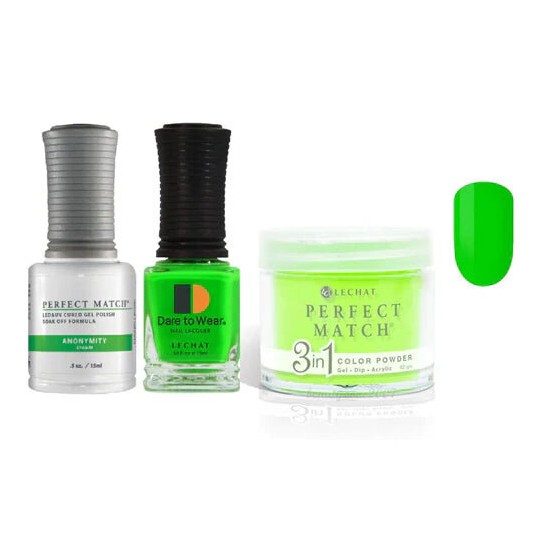Lechat Dip, Gel, Polish Trio Anonymity #040, 3pc Bundle