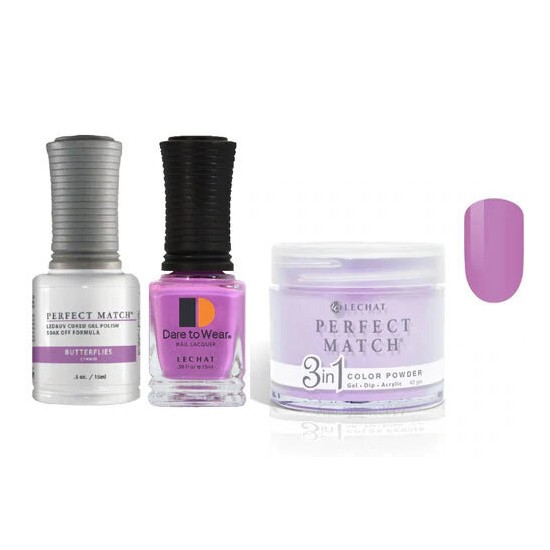 Lechat Dip, Gel, Polish Trio Butterflies #048, 3pc Bundle