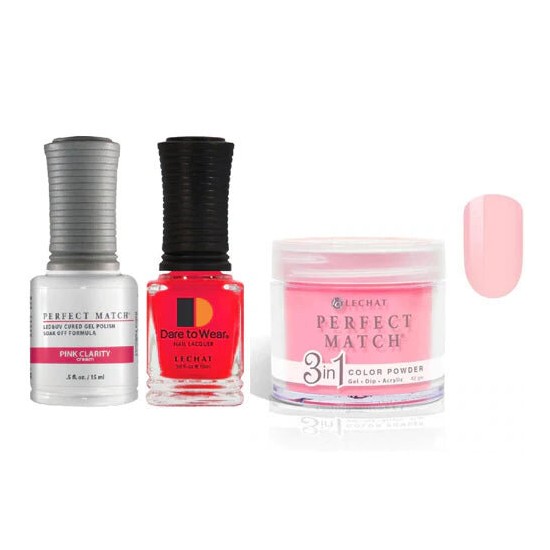Lechat Dip, Gel, Polish Trio Pink Clarity #054, 3pc Bundle