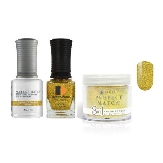 Lechat Dip, Gel, Polish Trio Seriously Golden #056, 3pc Bundle