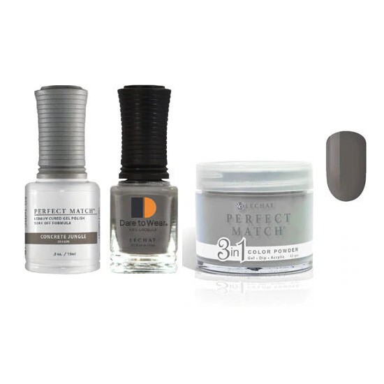 Lechat Dip, Gel, Polish Trio Concrete Jungle #061, 3pc Bundle