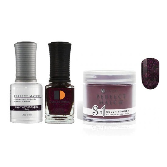 Lechat Dip, Gel, Polish Trio Night At The Cinema #081, 3pc Bundle