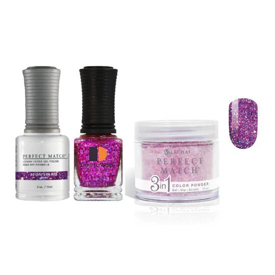 Lechat Dip, Gel, Polish Trio 40 Days In Rio #085, 3pc Bundle