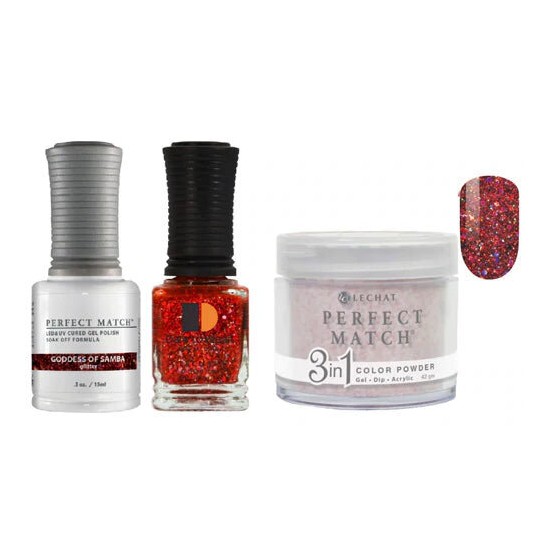 Lechat Dip, Gel, Polish Trio Goddess Of Samba #087, 3pc Bundle