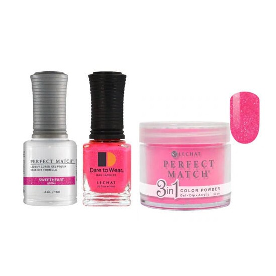 Lechat Dip, Gel, Polish Trio Sweetheart #096, 3pc Bundle