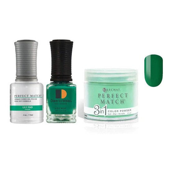 Lechat Dip, Gel, Polish Trio Lily Pad #099, 3pc Bundle