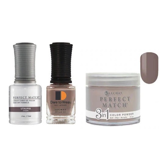 Lechat Dip, Gel, Polish Trio Utaupia #114, 3pc Bundle