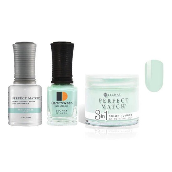 Lechat Dip, Gel, Polish Trio Mint Junilee #116, 3pc Bundle