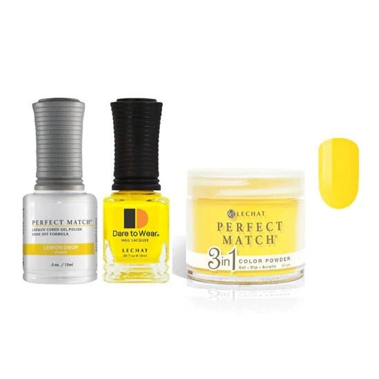 Lechat Dip, Gel, Polish Trio Lemon Drop #118, 3pc Bundle