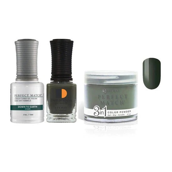 Lechat Dip, Gel, Polish Trio Down To Earth #127, 3pc Bundle