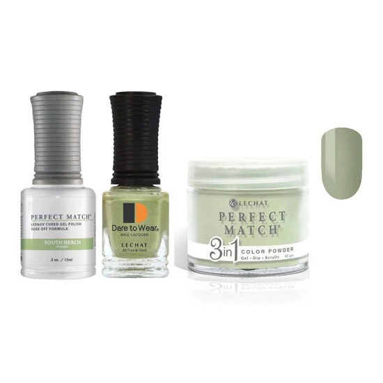 Lechat Dip, Gel, Polish Trio South Beach #144, 3pc Bundle