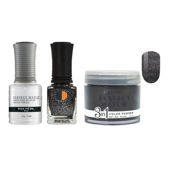 Lechat Dip, Gel, Polish Trio Rock The Mic #158, 3pc Bundle