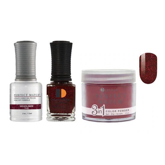 Lechat Dip, Gel, Polish Trio Headliner #160, 3pc Bundle