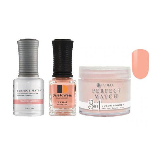 Lechat Dip, Gel, Polish Trio Peach Charming #169, 3pc Bundle