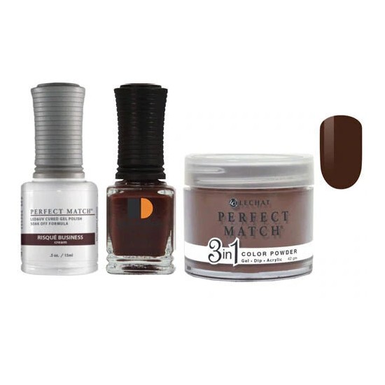 Lechat Dip, Gel, Polish Trio Risque Business #184, 3pc Bundle